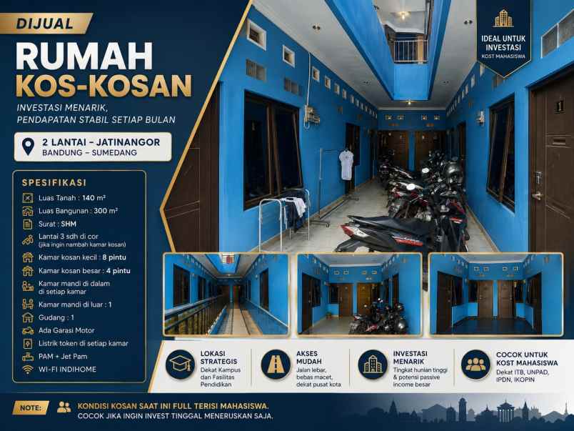 dijual kost jl caringin jatinangor