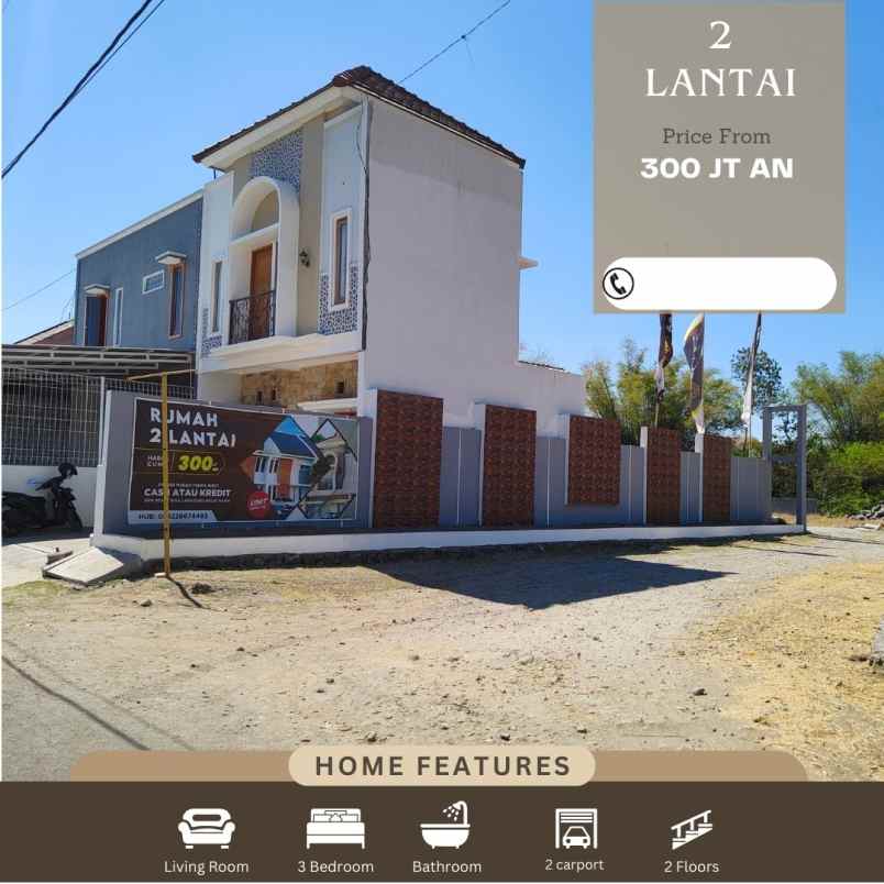 dijual rumah cantik modern dekat pondok pesantren