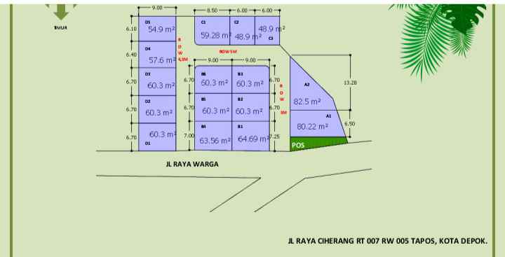 dijual rumah ciherang cimanggis depok
