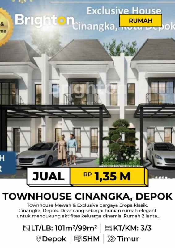 dijual rumah cinangka depok jawa barat