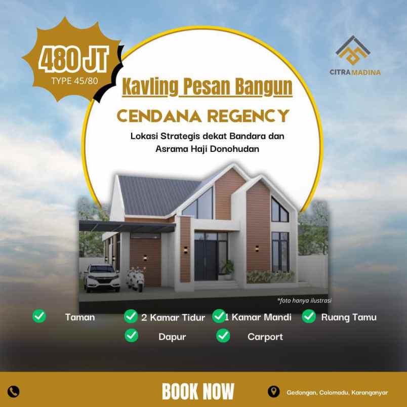 dijual rumah gedongan colomadu