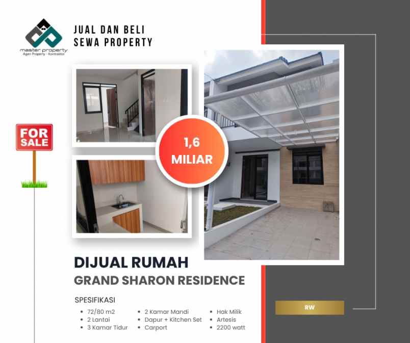 dijual rumah grand sharon residence