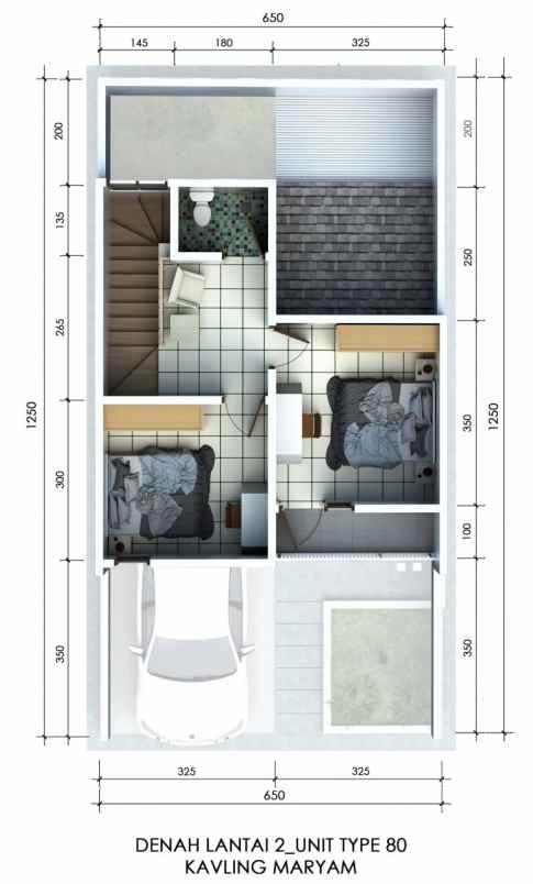 dijual rumah gs maryam residence taman