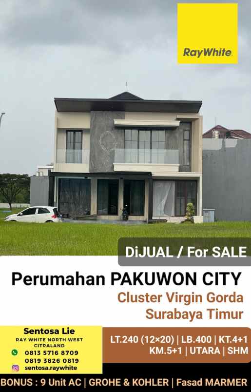 dijual rumah jalan pakuwon city