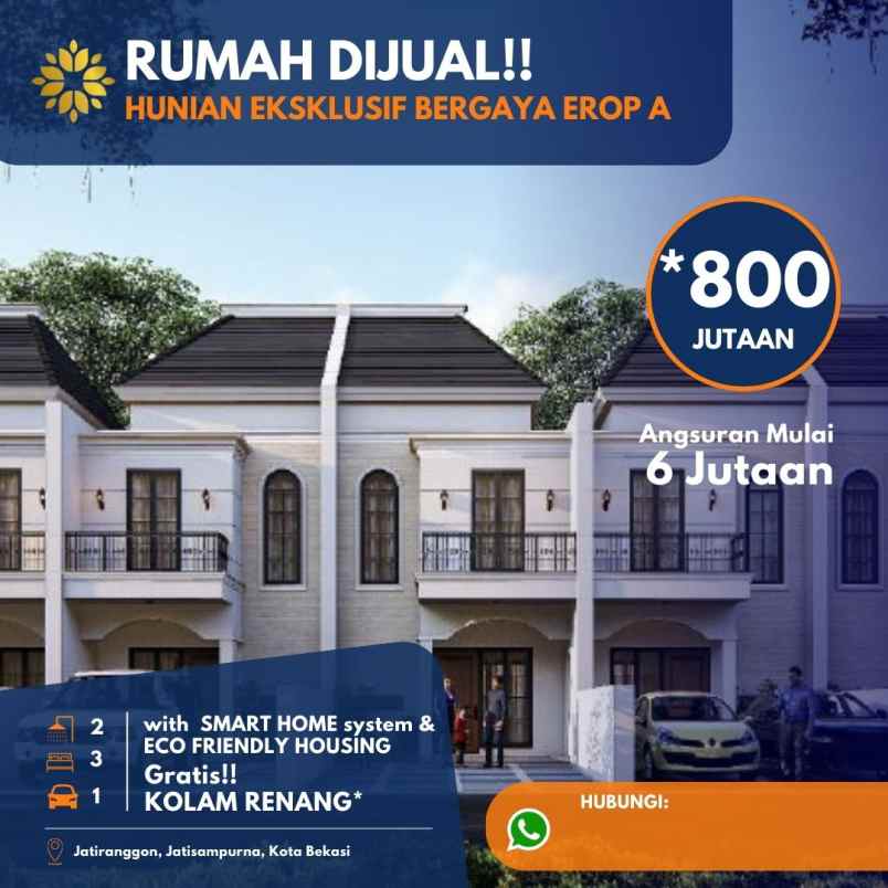 dijual rumah jatirangon jatisampurna