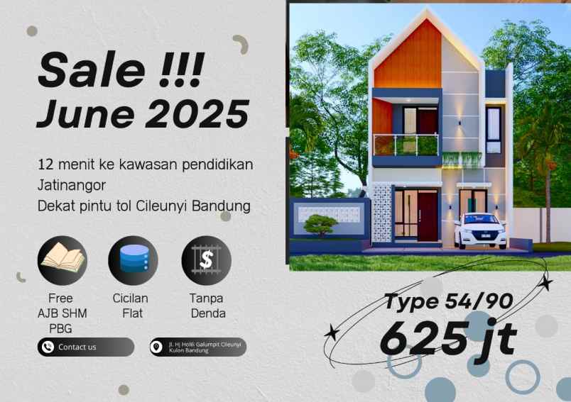 dijual rumah jl haji holili galumpit