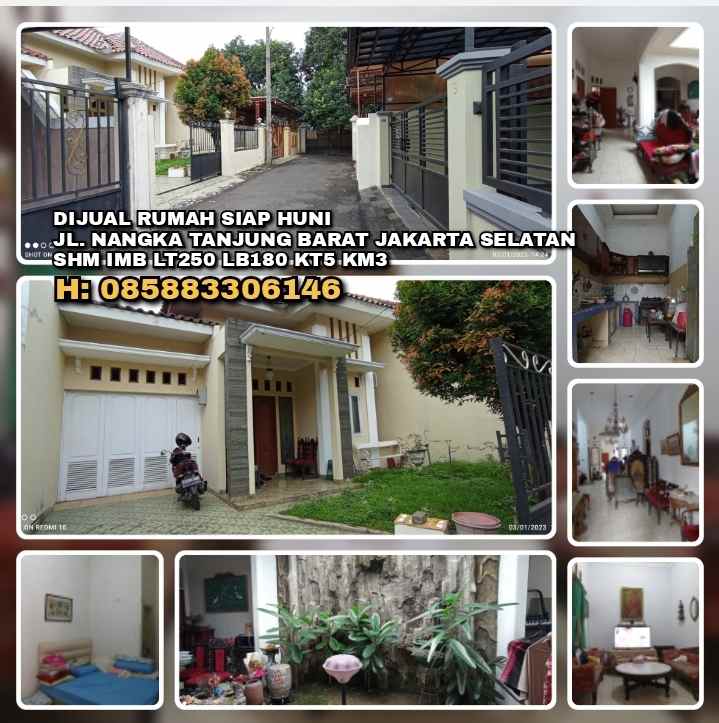 dijual rumah jl nangka tanjung barat