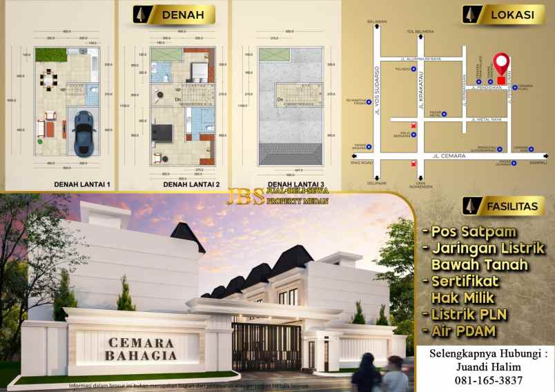 dijual rumah komplek cemara bahagia