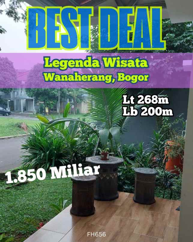 dijual rumah legenda wisata cibubur
