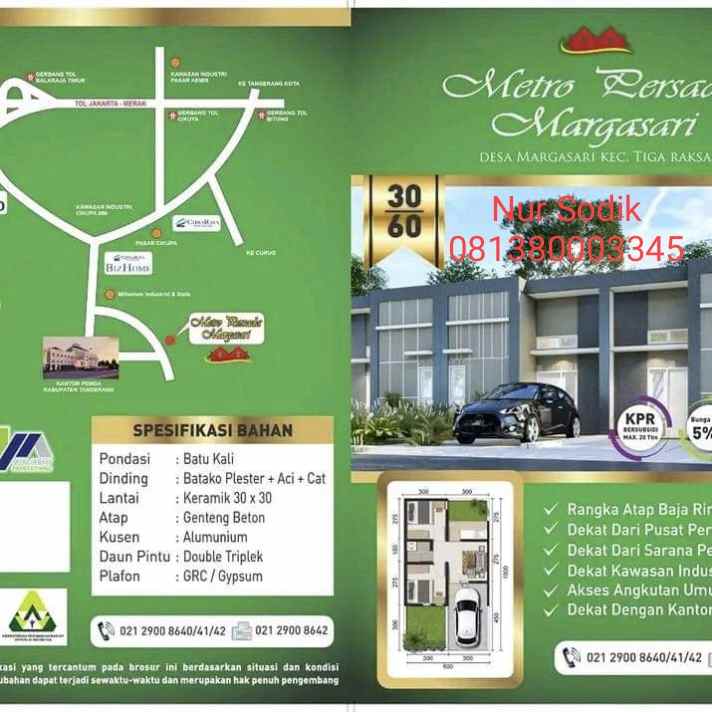 dijual rumah margasari tiga raksa