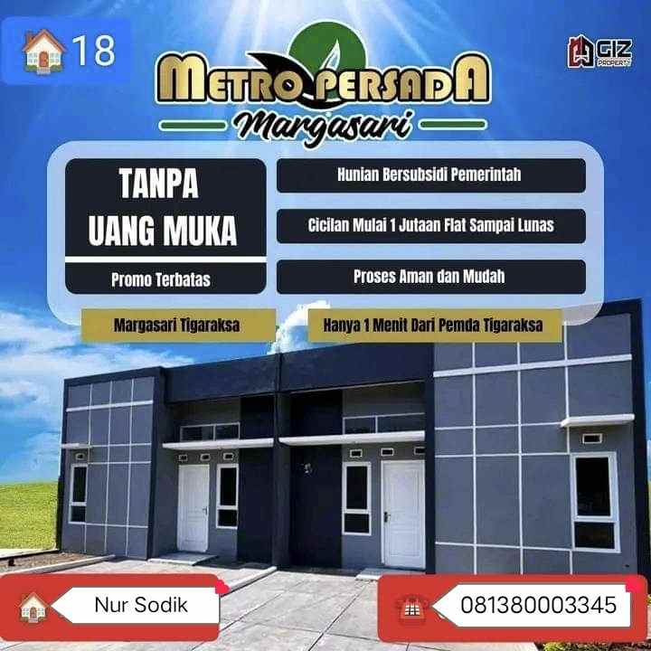 dijual rumah margasari tiga raksa