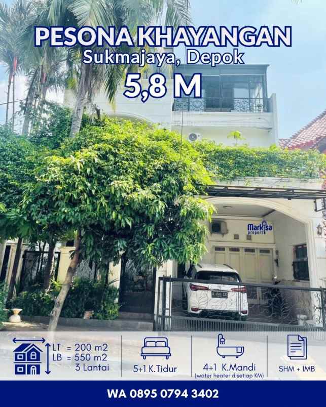 dijual rumah pesona khayangan depok
