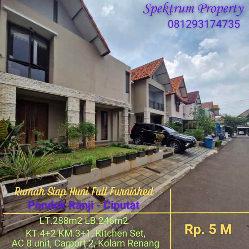 dijual rumah pondok ranji ciputat