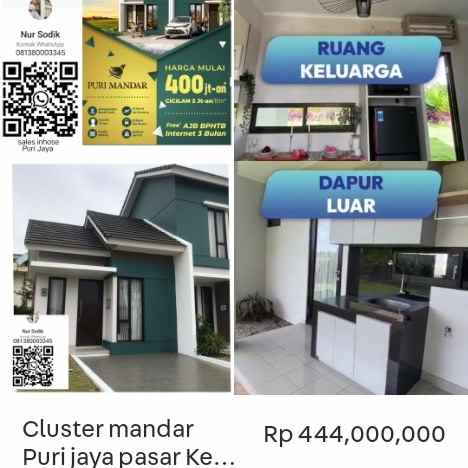 dijual rumah puri jaya rajeg mulya