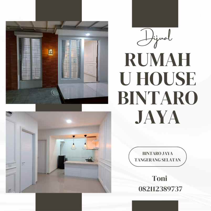 dijual rumah u house bintaro jaya tangerang selatan