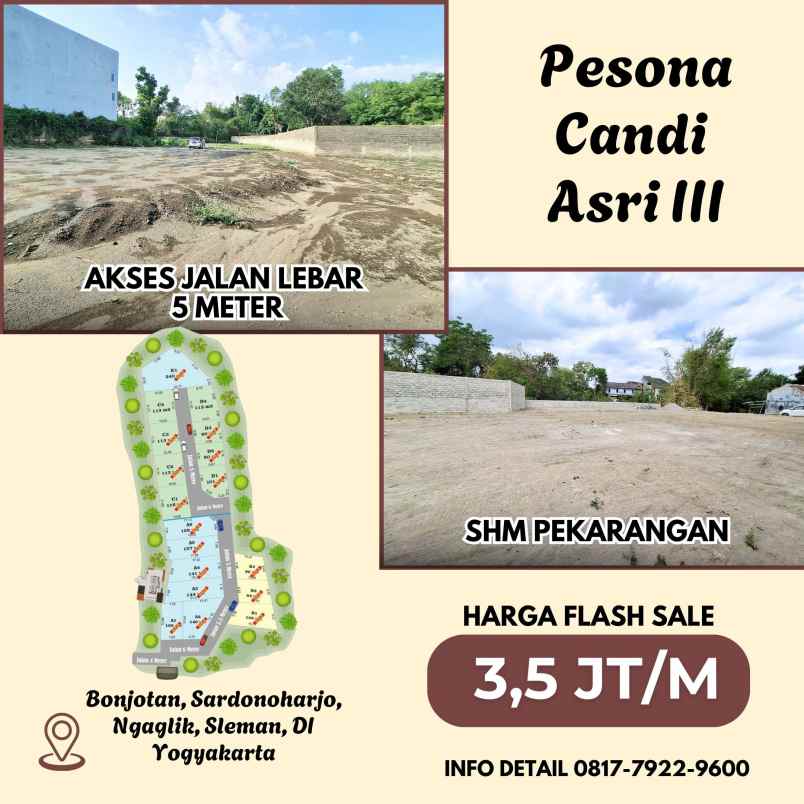 dijual tanah bonjotan sardonoharjo