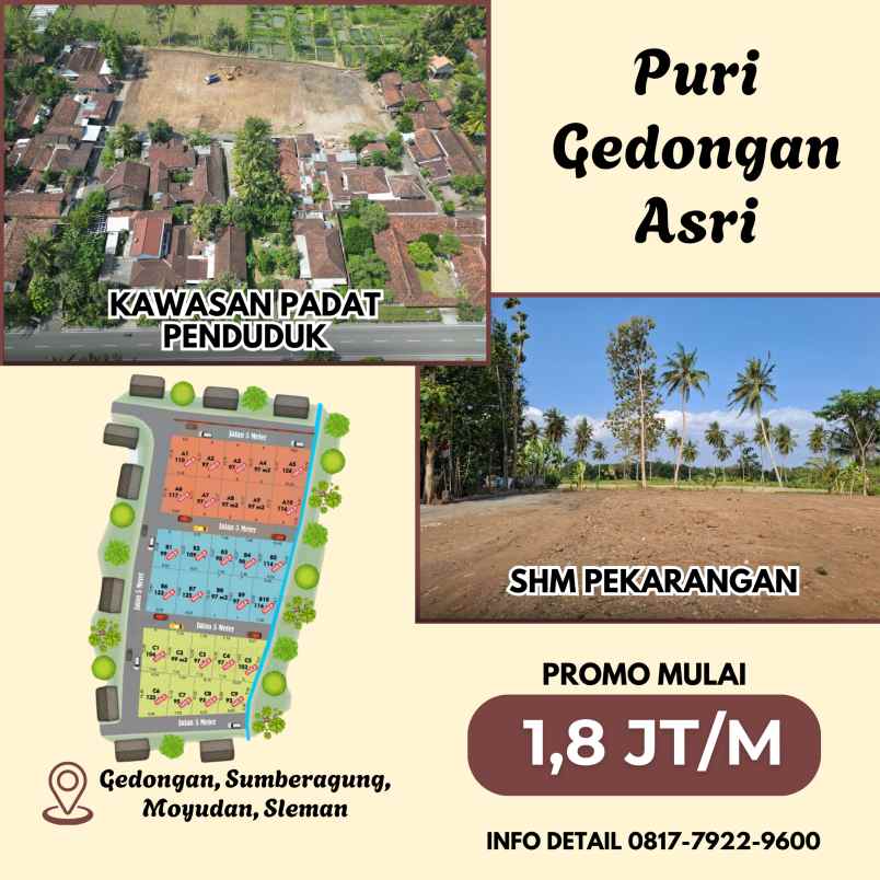 dijual tanah gedongan sumberagung