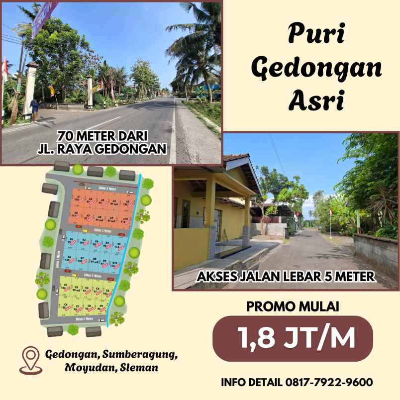dijual tanah gedongan sumberagung