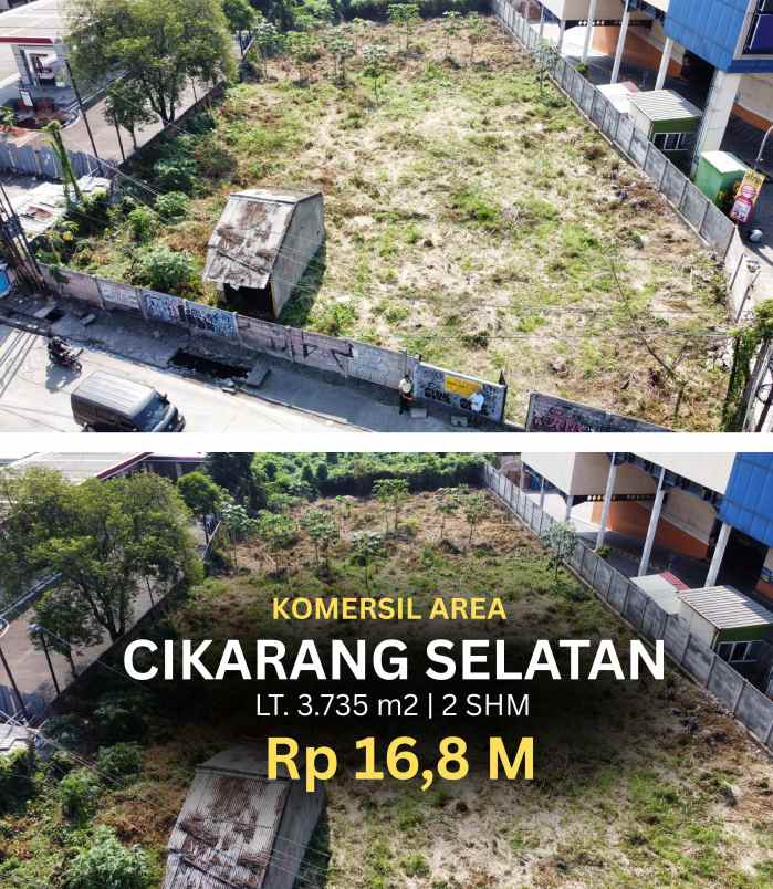 dijual tanah jl raya lippo cibarusah rt