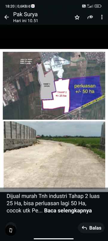 dijual tanah jl raya sayung