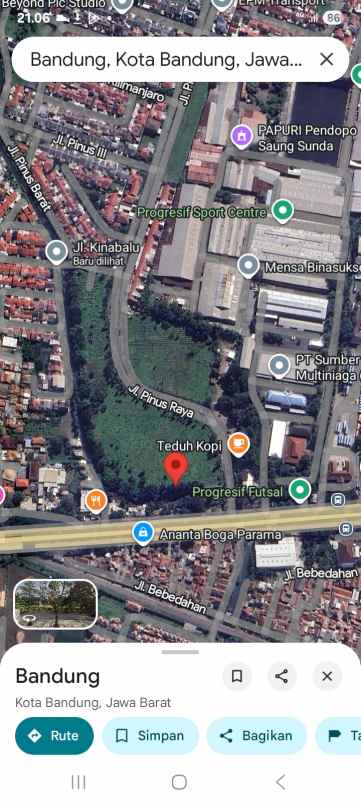 dijual tanah jl soekarno hatta