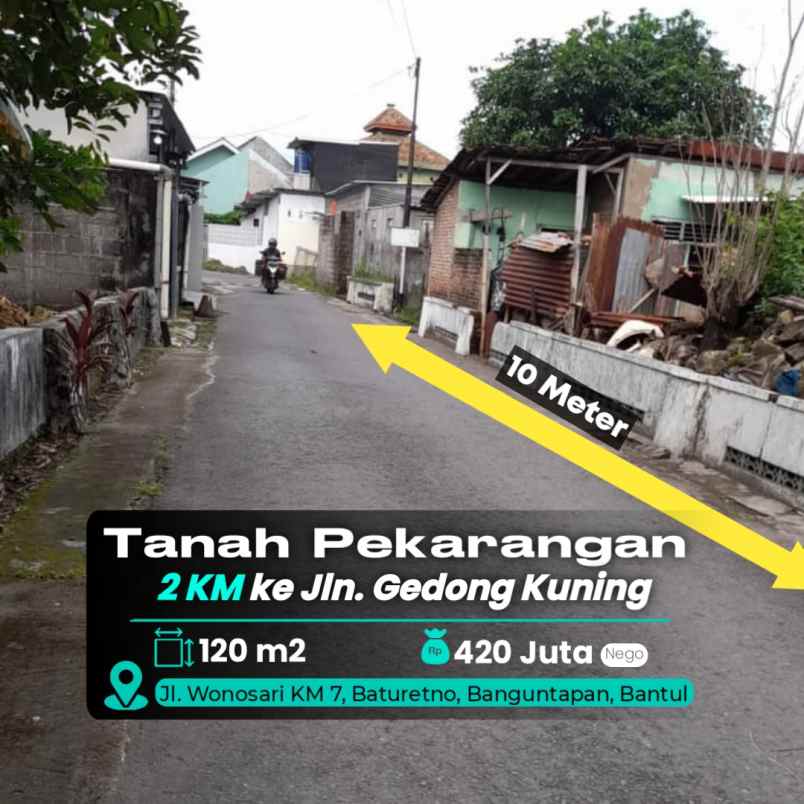dijual tanah jl wonosari km 7