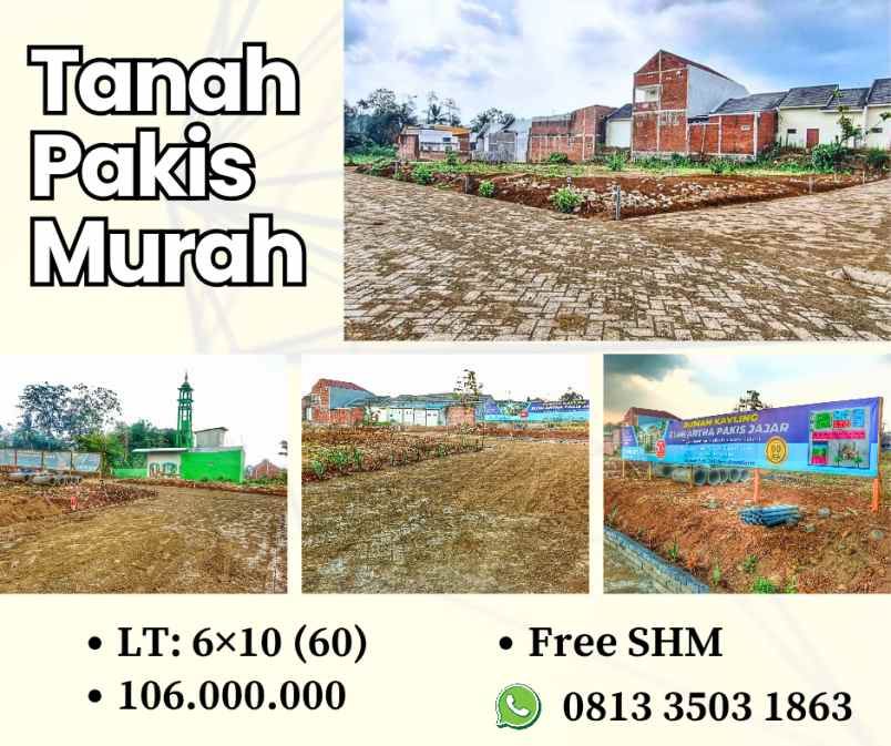 dijual tanah kavling pakis lokasi bagus