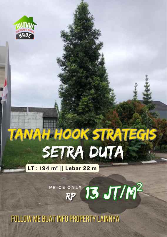 dijual tanah komplek setra duta