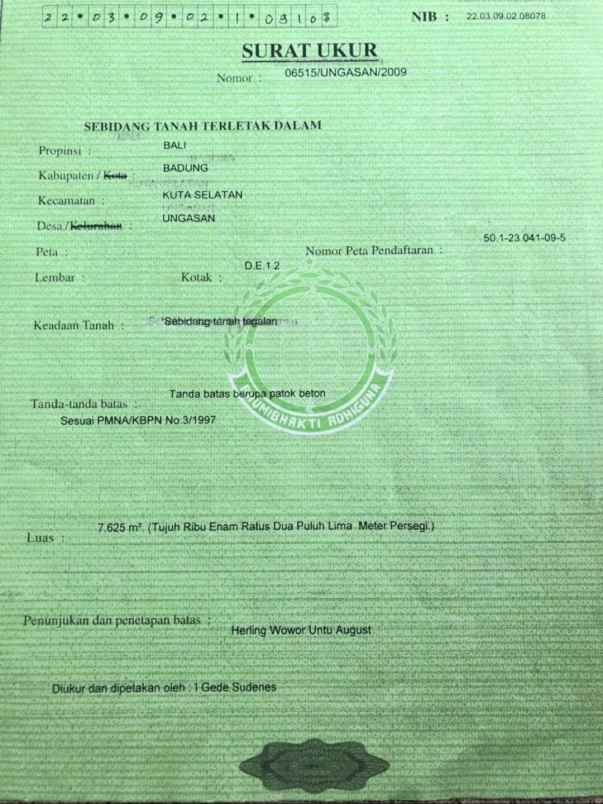 dijual tanah melangkaja goa gong