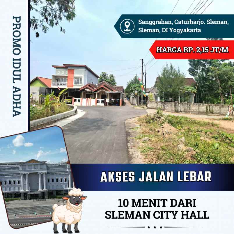 dijual tanah sanggrahan caturharjo sleman
