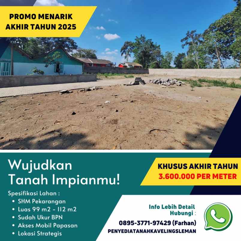 dijual tanah sembego maguwoharjo depok
