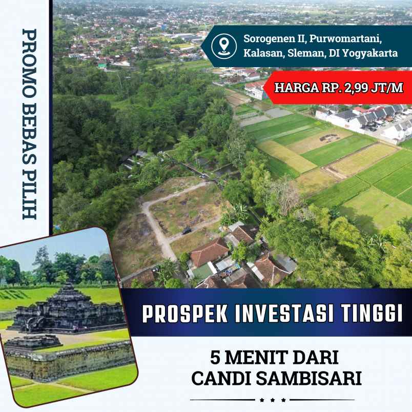 dijual tanah sorogenen purwomartani