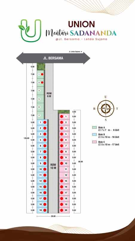dijual villa di komplek union mentari jalan bersama