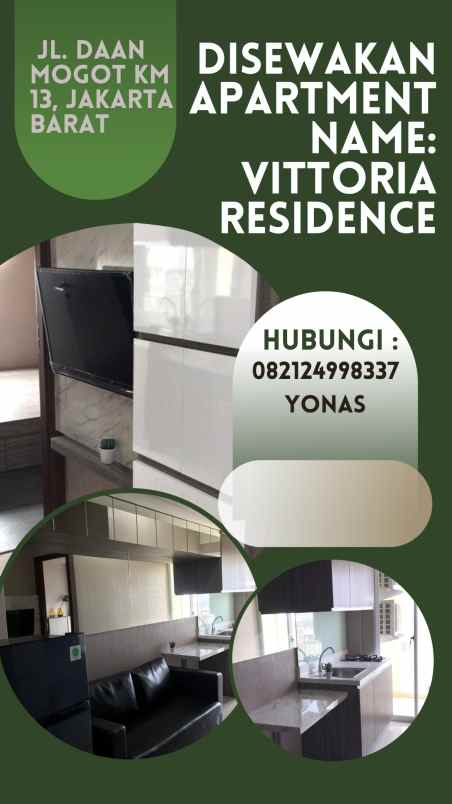 disewakan apartment name vittoria residence
