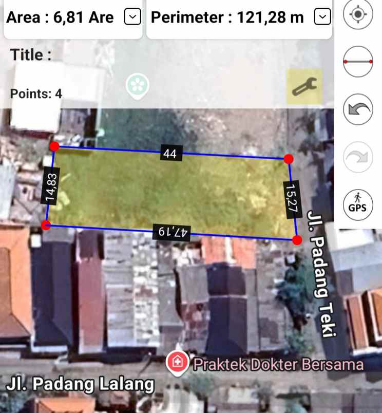 disewakan tanah depan balimed