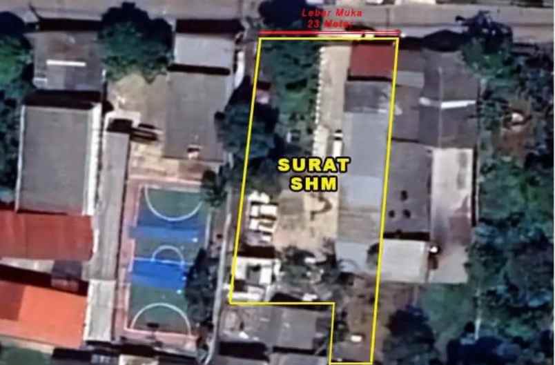 gudang dengan parkir sangat luas di depok