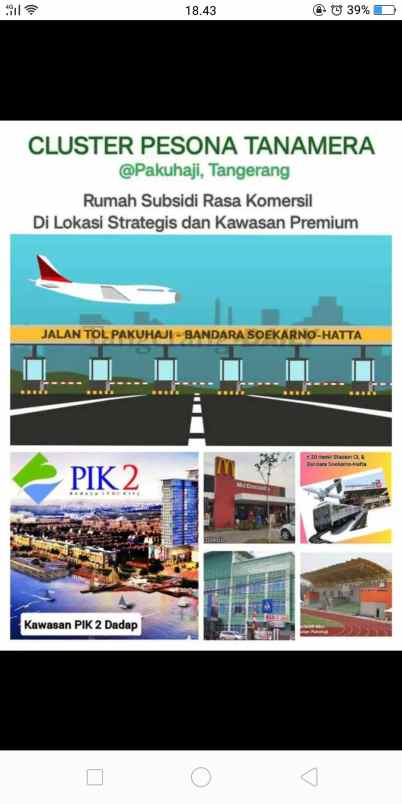 hunian subsidi bercluster di pakuhaji