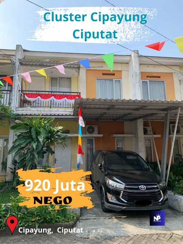 rumah 2 lantai dalam cluster siap huni