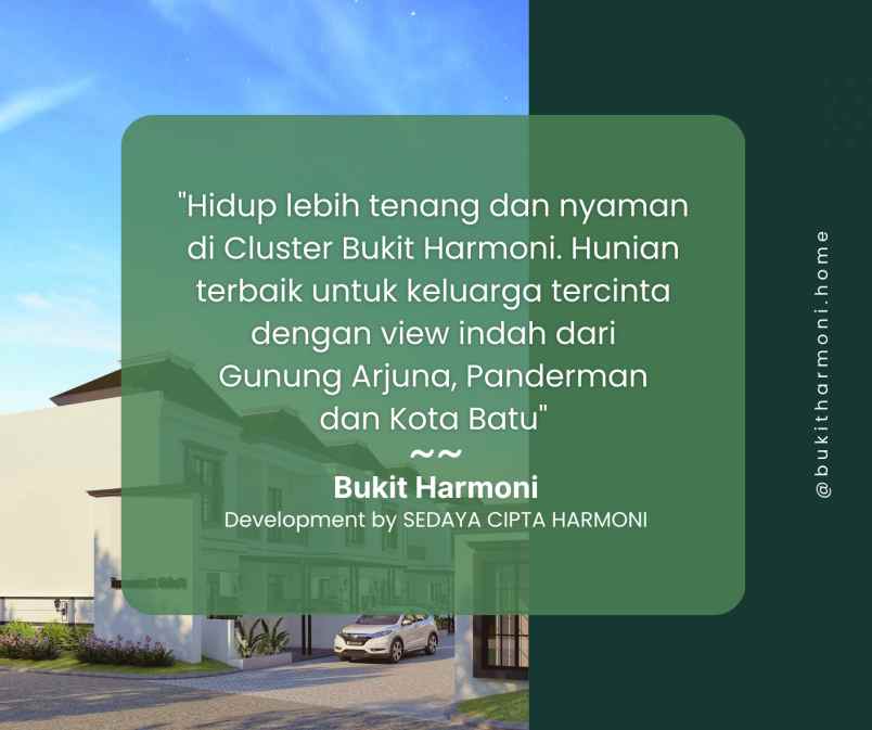 rumah 2 lantai view gunung kota batu di karangploso