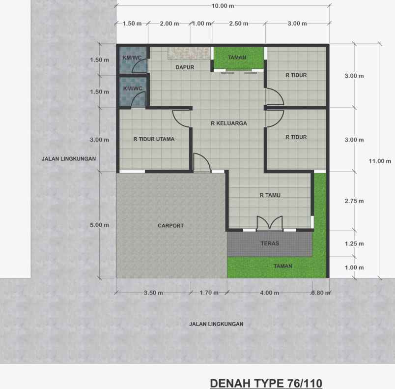 rumah baru dekat pasar cebongan dan view sawah