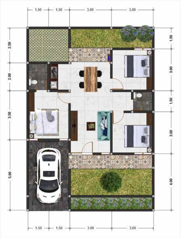 rumah baru etnik modern akses mudah
