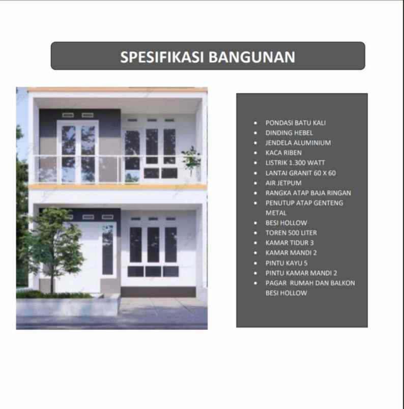 rumah dalam perumahan bintara jaya akses 2 mobil