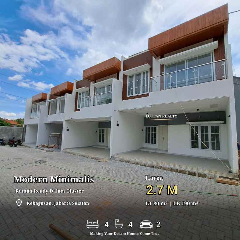 rumah modern minimalis kebagusan pasar minggu