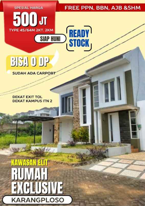 rumah modern minimalis lokasi di karangploso