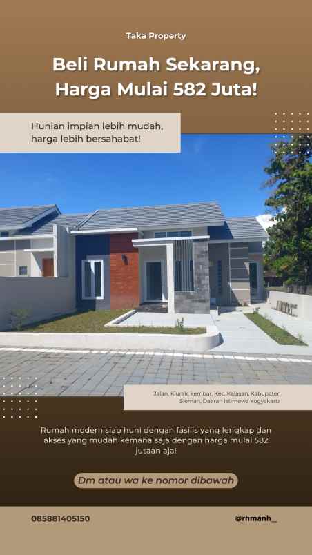 rumah modern siap huni di prambanan