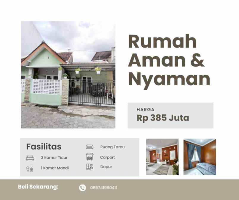 rumah murah free perabot dalam perum di banguntapan