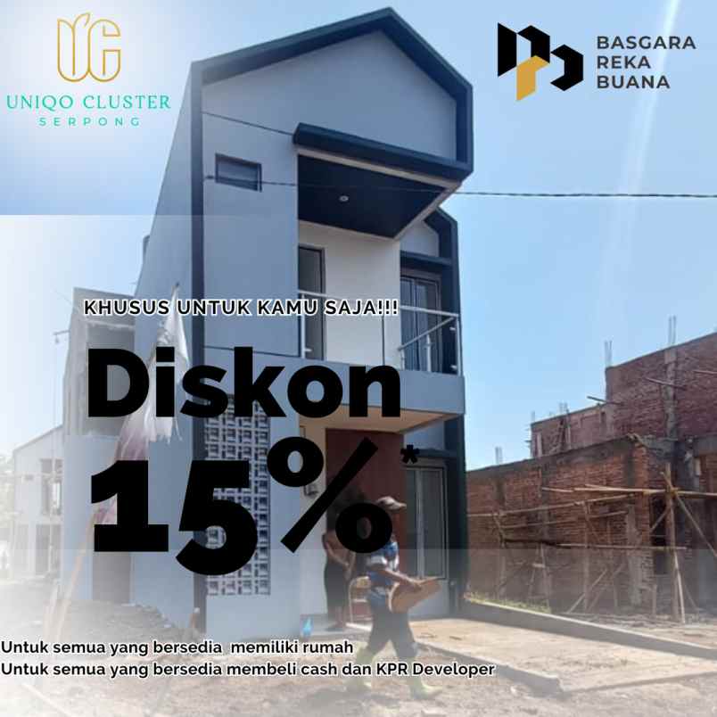 rumah nyaman area serpong tangsel 2 lantai