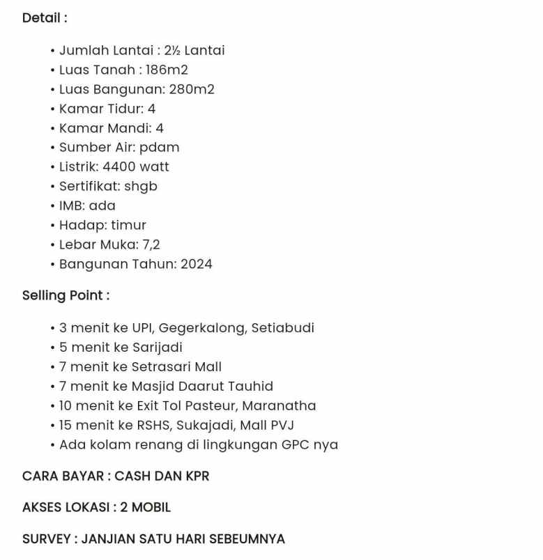 rumah pondok hijau gegerkalong setiabudi