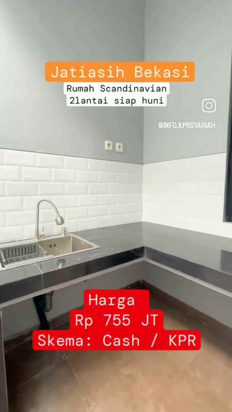 rumah scandinavian 2 lantai siap huni jatiasih bekasi