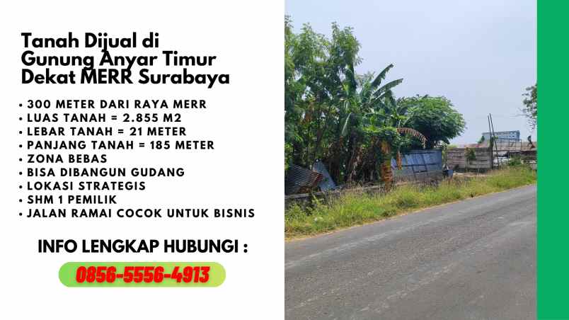 tanah dijual gunung anyar timur surabaya